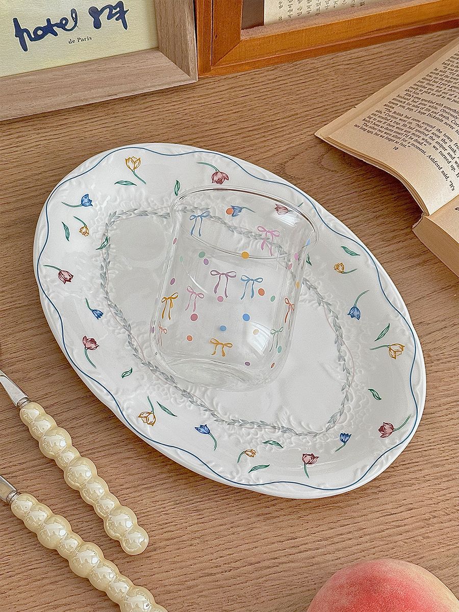  Đĩa Vòng Hoa Tulip Oval 