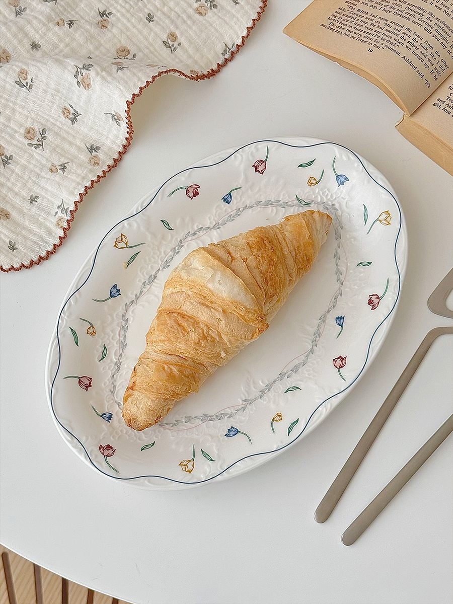  Đĩa Vòng Hoa Tulip Oval 