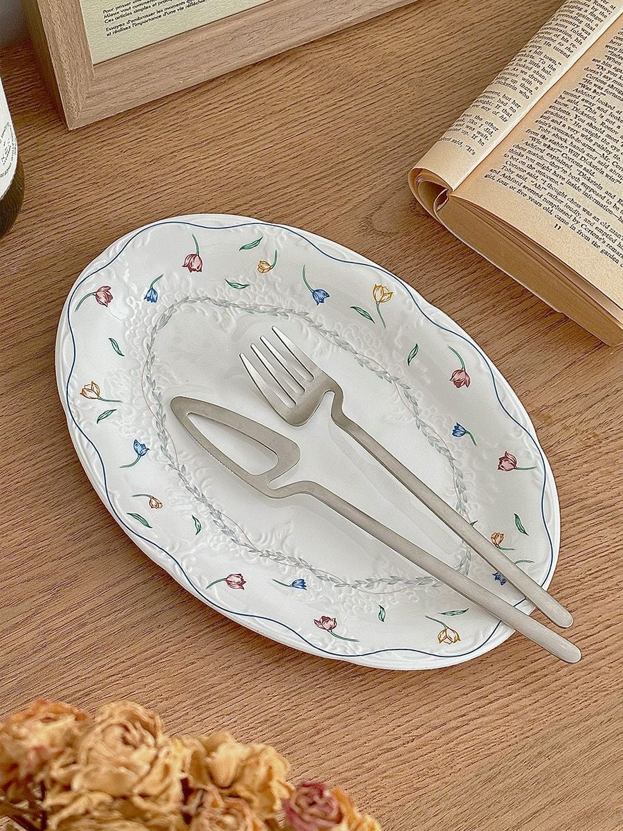  Đĩa Vòng Hoa Tulip Oval 