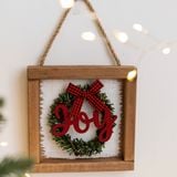  Khung Gỗ Treo Chữ Đỏ Xmas 