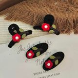  Kẹp, Bờm Tóc Thêu Hoa 