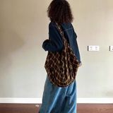  Túi Tote Kẻ Caro Cá Tính 