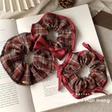  Dây Buộc Tóc Kẻ Sọc Đỏ Cổ Điển 