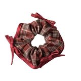  Dây Buộc Tóc Kẻ Sọc Đỏ Cổ Điển 