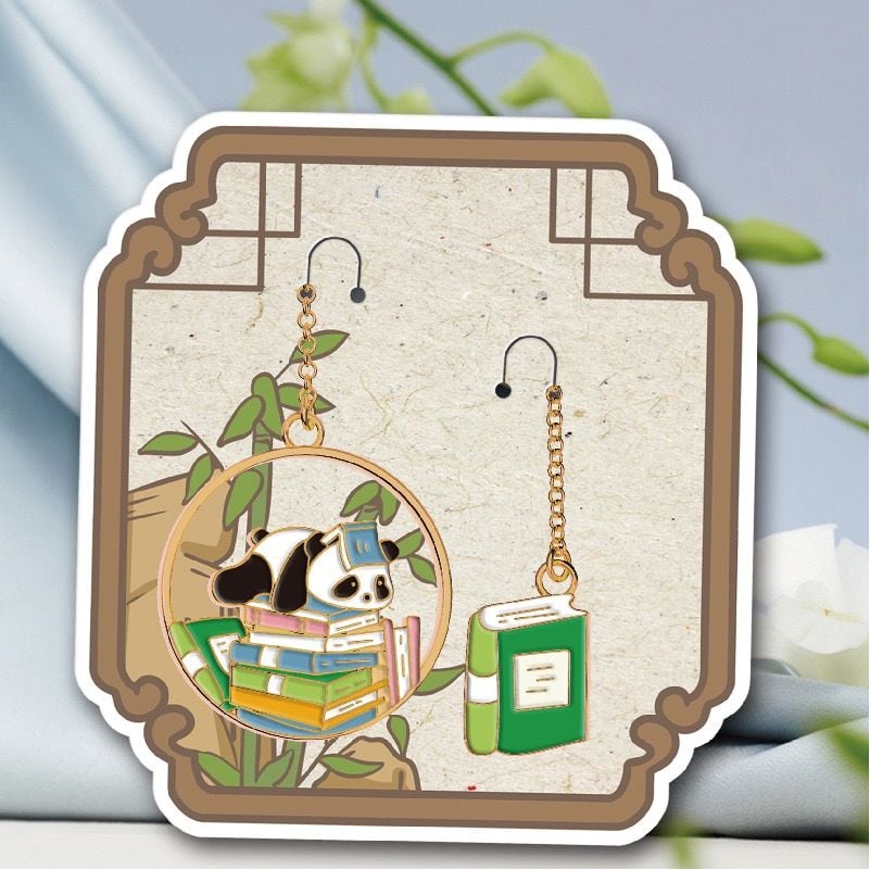  Bookmark Gấu Trúc Ôm Sách 