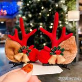  Kẹp Tóc Nhung Hươu Xmas 