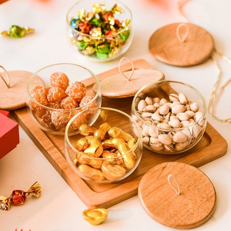  Khay Mứt Gỗ Sồi Phong Cách Nhật Bản 