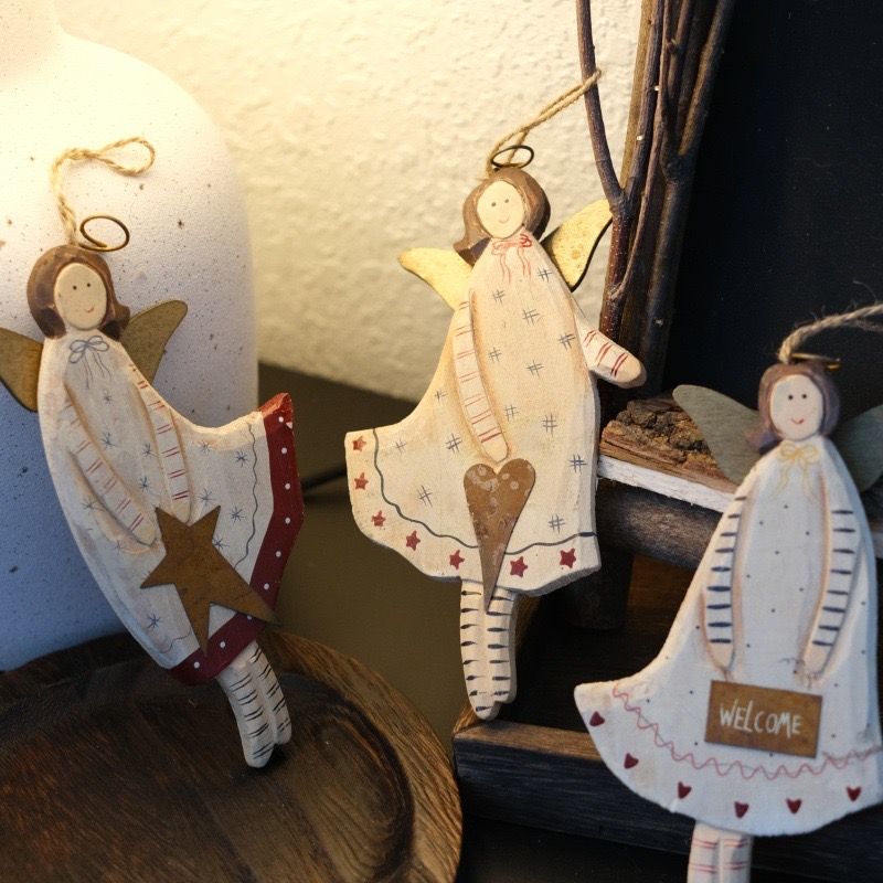  Thiên Thần Khắc Gỗ Vẽ Tay 