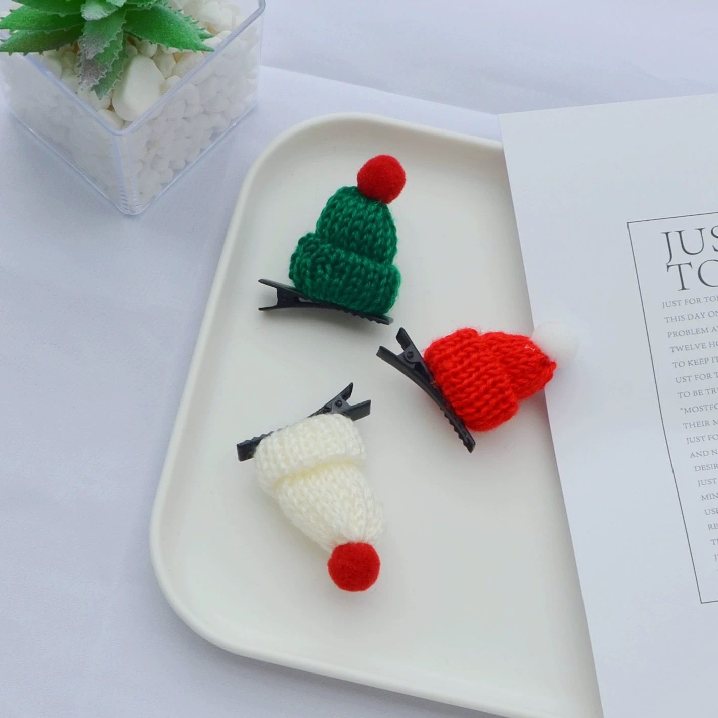  Kẹp Tóc Mũ Len X'mas 