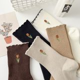  Tất Tulip Thêu Kiểu Nhật Bản 