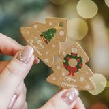  Set Tag Giấy Kraft Trang Trí Giáng Sinh 