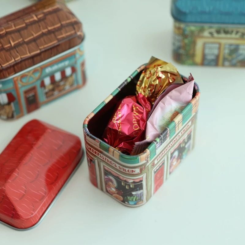  Hộp Thiếc Ngôi Nhà Châu Âu 