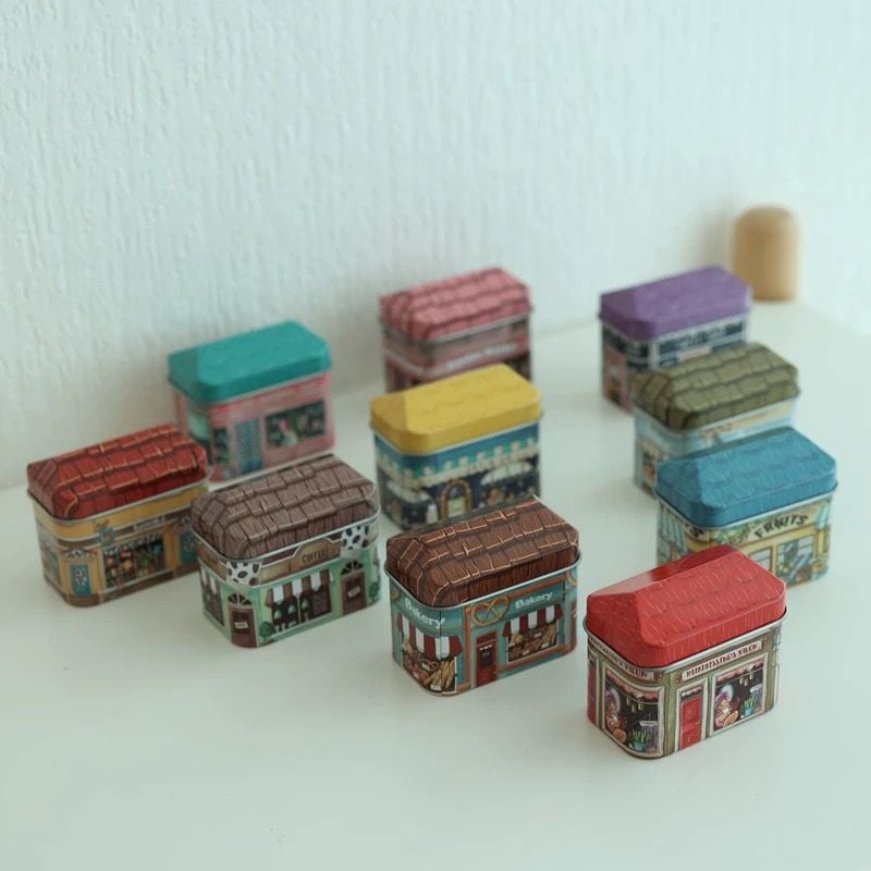  Hộp Thiếc Ngôi Nhà Châu Âu 