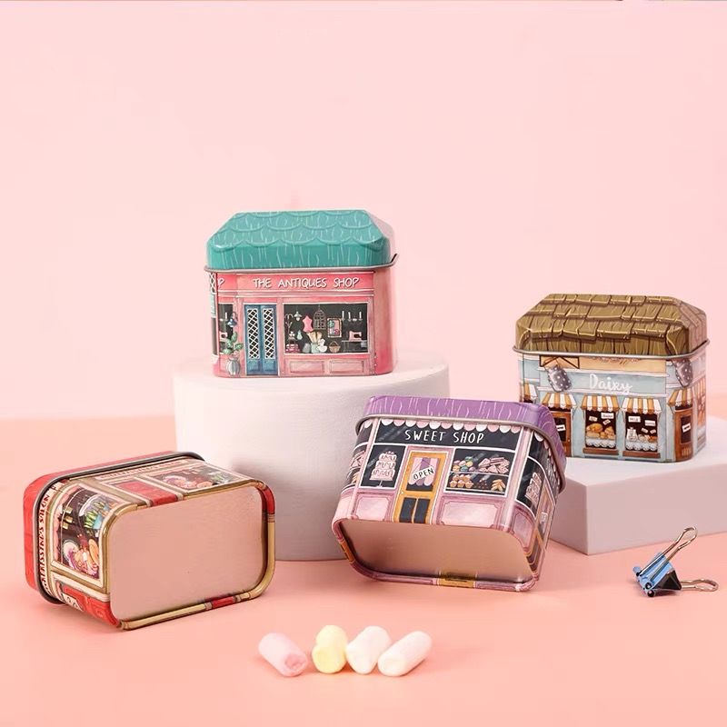  Hộp Thiếc Ngôi Nhà Châu Âu 