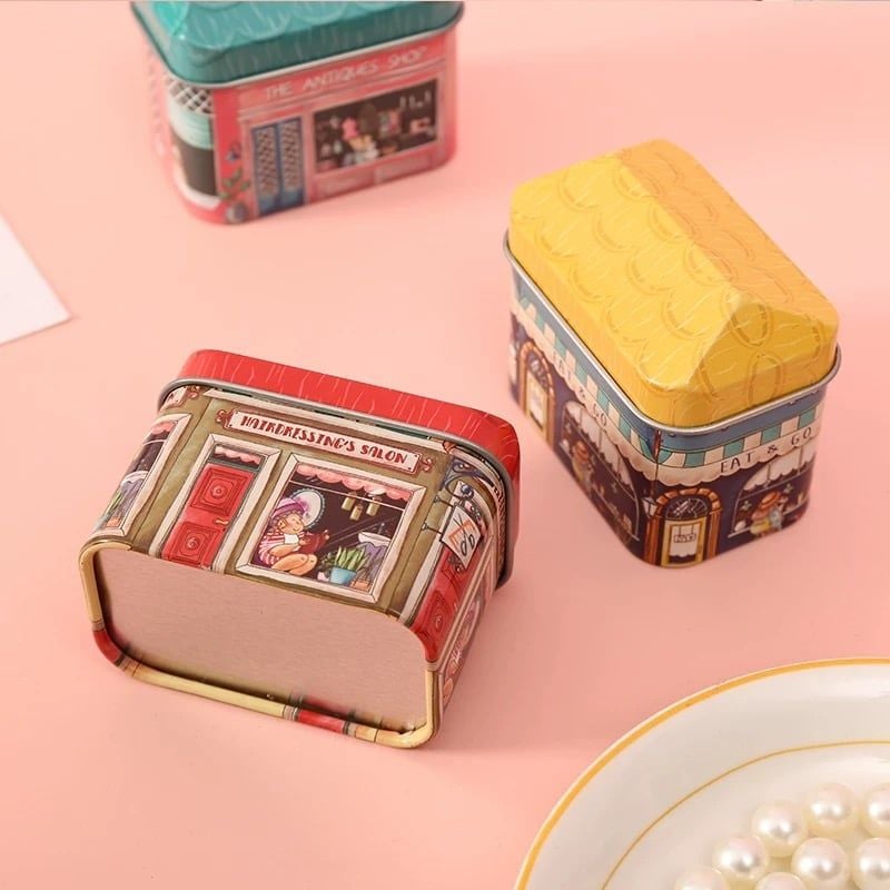  Hộp Thiếc Ngôi Nhà Châu Âu 