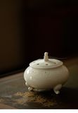 Lư Đốt Trầm Trắng Sứ 