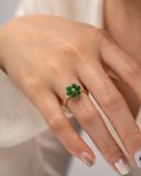  Nhẫn Đá Tự Nhiên Màu Xanh Lá Cây 