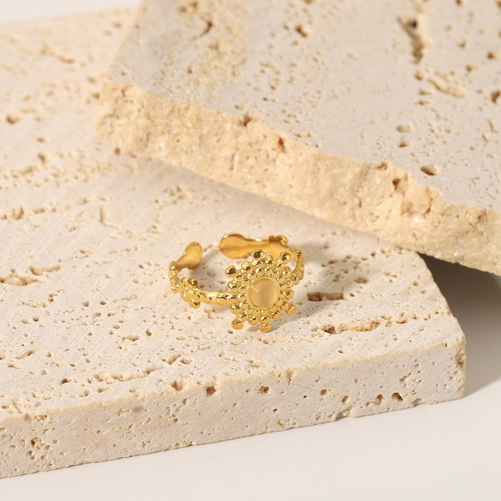  Nhẫn Đá Tự Nhiên Hoa Mặt Trời 