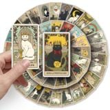  Set 78 Sitcker Lá Bài Mèo Tarot 