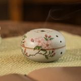  Lư Trầm Bông Đào Vẽ Tay 