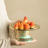  Đĩa Men Hoa Chân Cao Phúc Kiến 