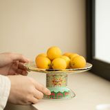  Đĩa Men Hoa Chân Cao Phúc Kiến 