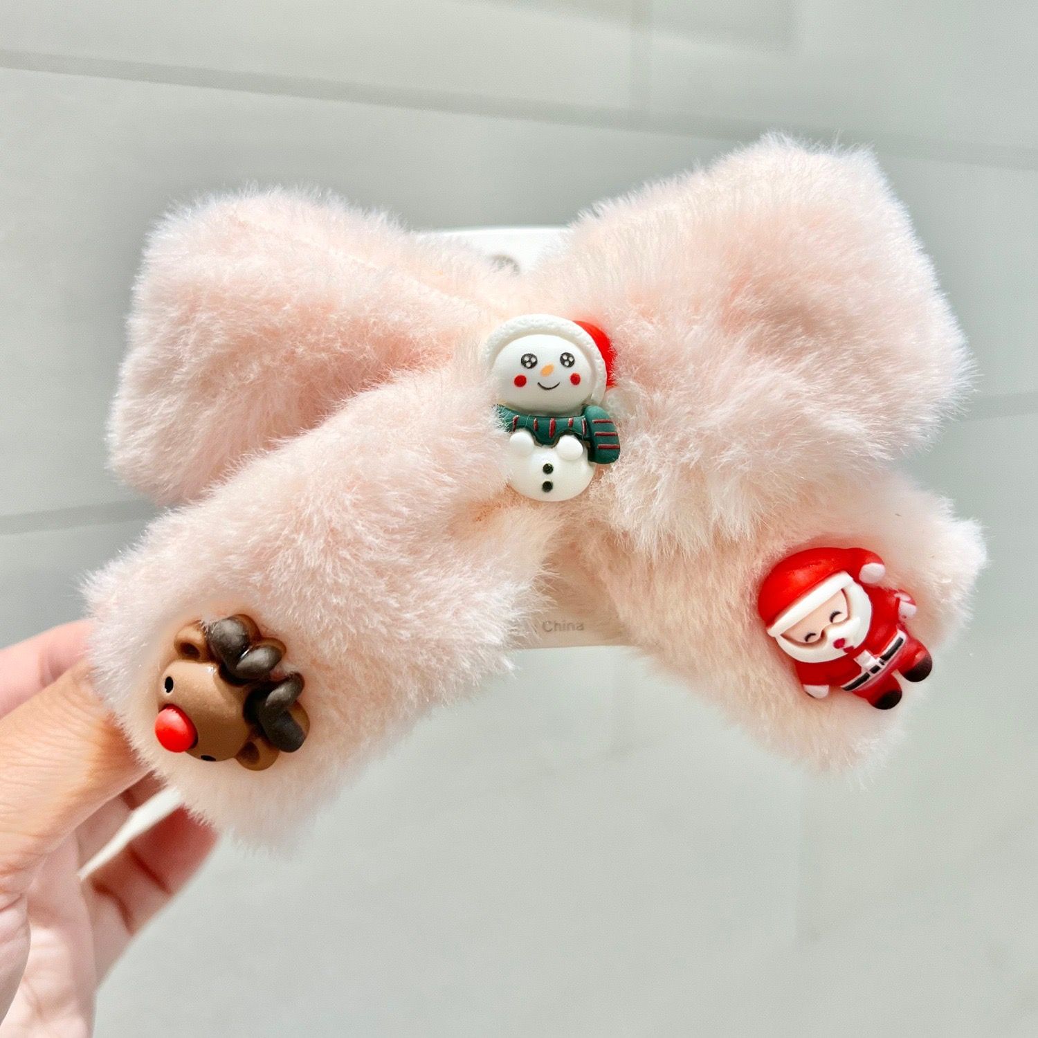  Kẹp Xmas Lông Gắn Charm 