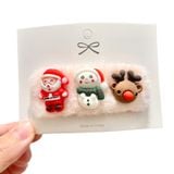  Kẹp Xmas Lông Gắn Charm 