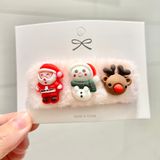  Kẹp Xmas Lông Gắn Charm 