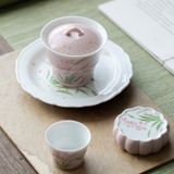  Chén Trà Hoa Lan Nhỏ Vẽ Tay 
