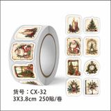  Cuộn 250 Stickers Xmas 