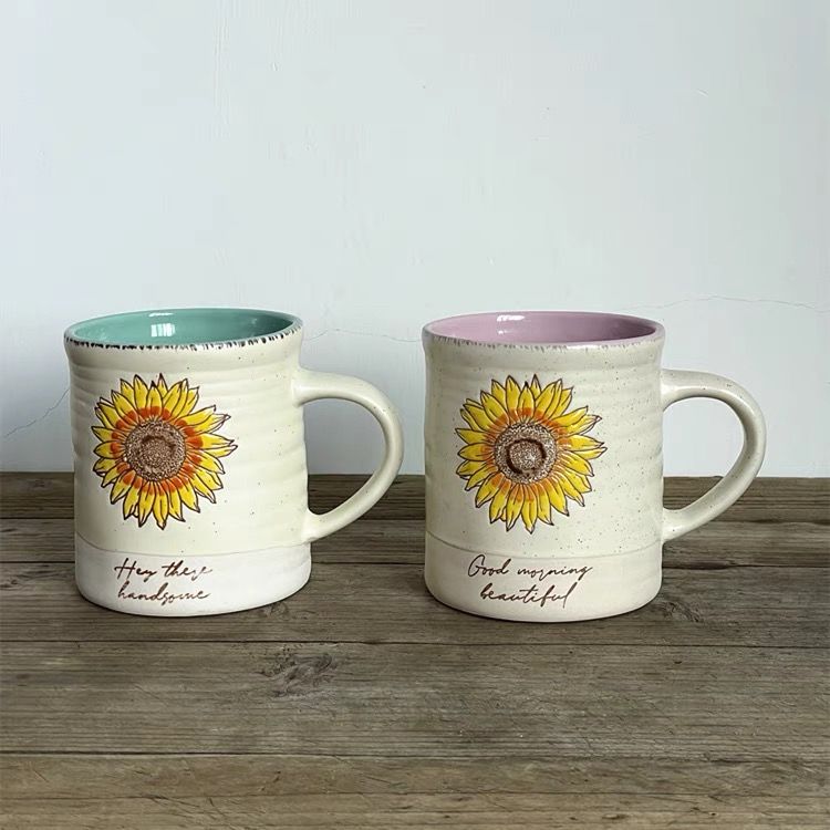  Cốc Gốm Hoa Hướng Dương 