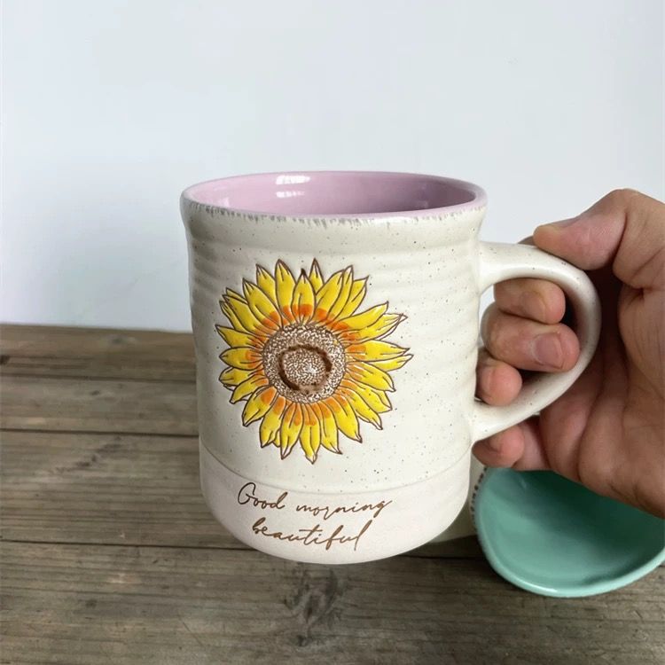  Cốc Gốm Hoa Hướng Dương 