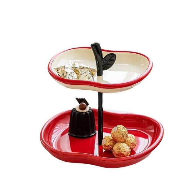  Khay Mứt 2 Tầng Táo Đỏ May Mắn 