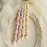  Nến Dài Hoạ Tiết Hoa 