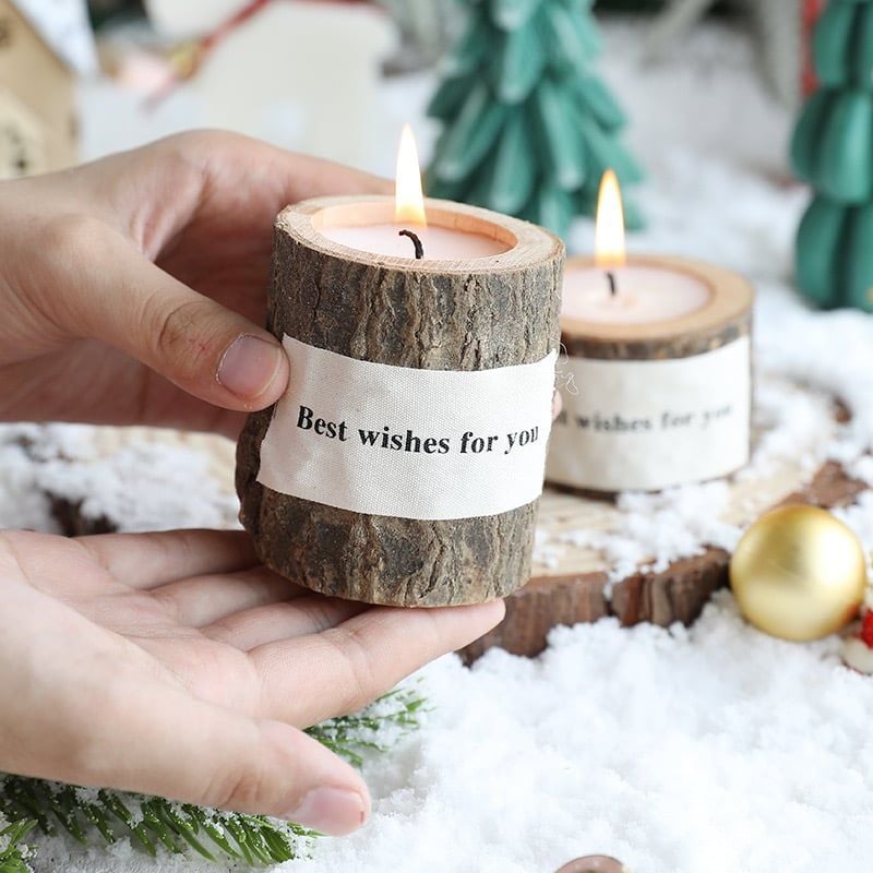  Nến Gỗ Thủ Công Retro 