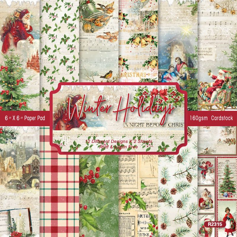  Tập Giấy Retro Xmas 