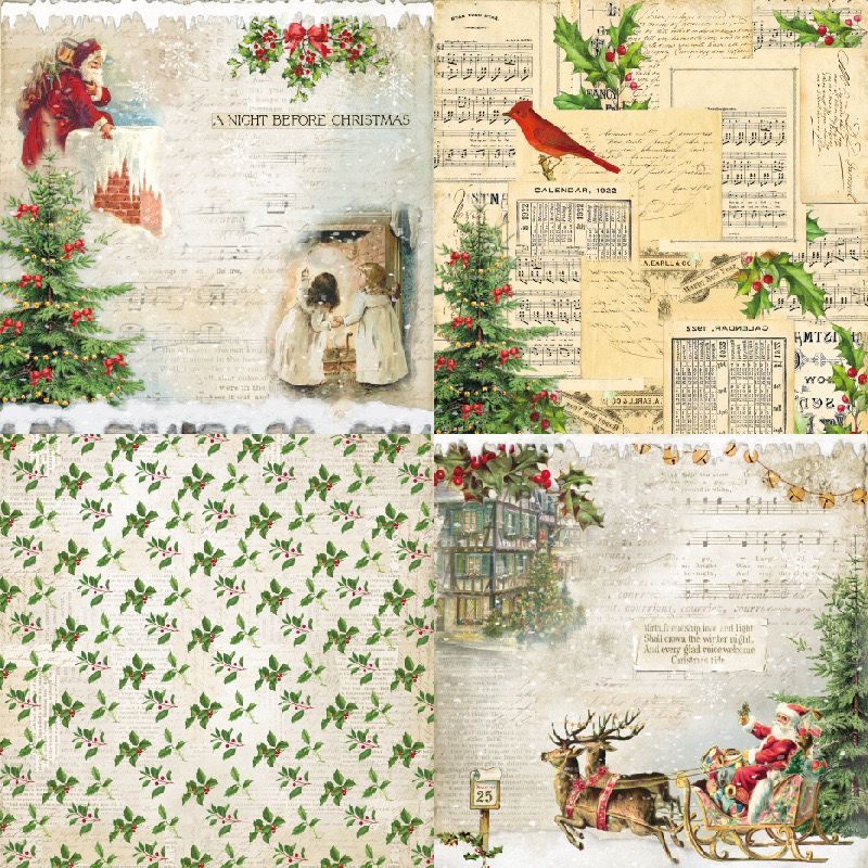  Tập Giấy Retro Xmas 