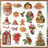  Sticker Vintage Style XMAS 