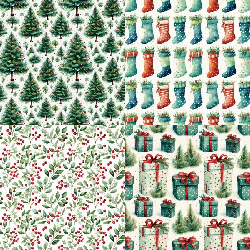  Tập Giấy Retro Xmas 