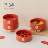  Đĩa Men Đỏ Đế Cao 