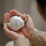  Ấm Trà Đất Sét Ngọc Bích Mèo Đào 