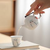  Ấm Trà Đất Sét Ngọc Bích Mèo Đào 