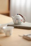  Ấm Trà Đất Sét Ngọc Bích Mèo Đào 