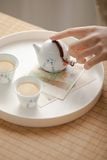  Ấm Trà Đất Sét Ngọc Bích Mèo Đào 