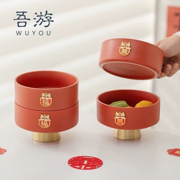 Đĩa Men Đỏ Đế Cao 