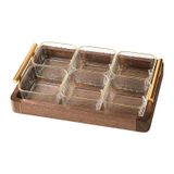  Khay Mứt 6 Hũ Thuỷ Tinh Viền Gold 
