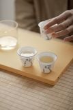  Chén Trà Đất Sét Ngọc Bích Mèo Đào 