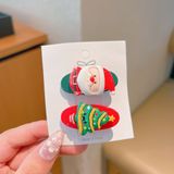  Kẹp Tóc Xmas Xanh Đỏ 