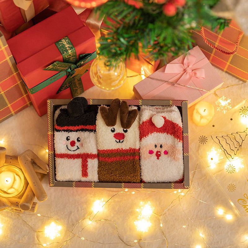  Set Tất Nhung San Hô Xmas 